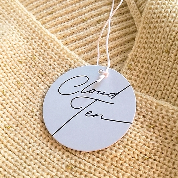 NWT Criss Cross Glitter Detail Wrap Sweater - Picture 7 of 11